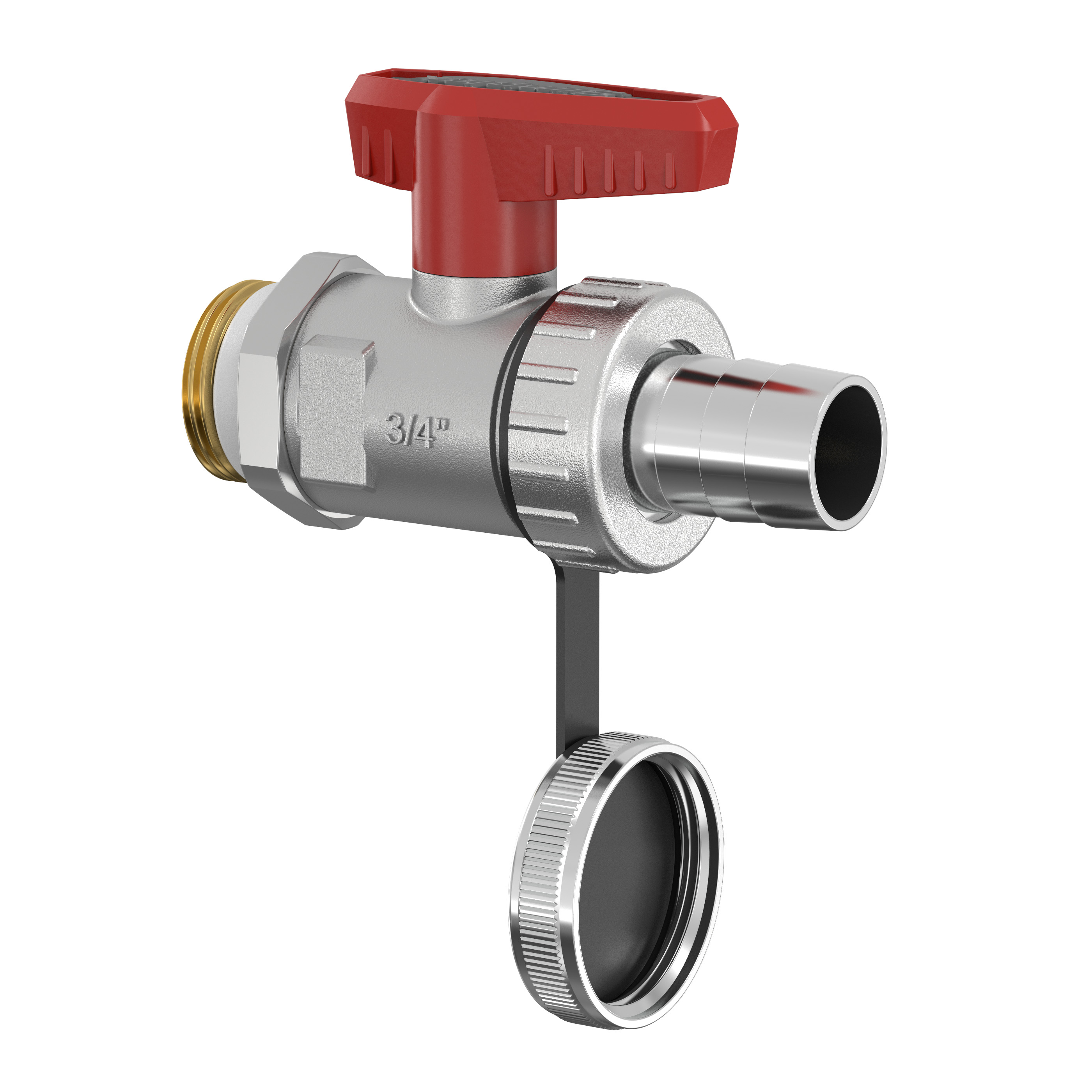 KFE Ball Valve with Male Thread DN 20 with Hose Connection