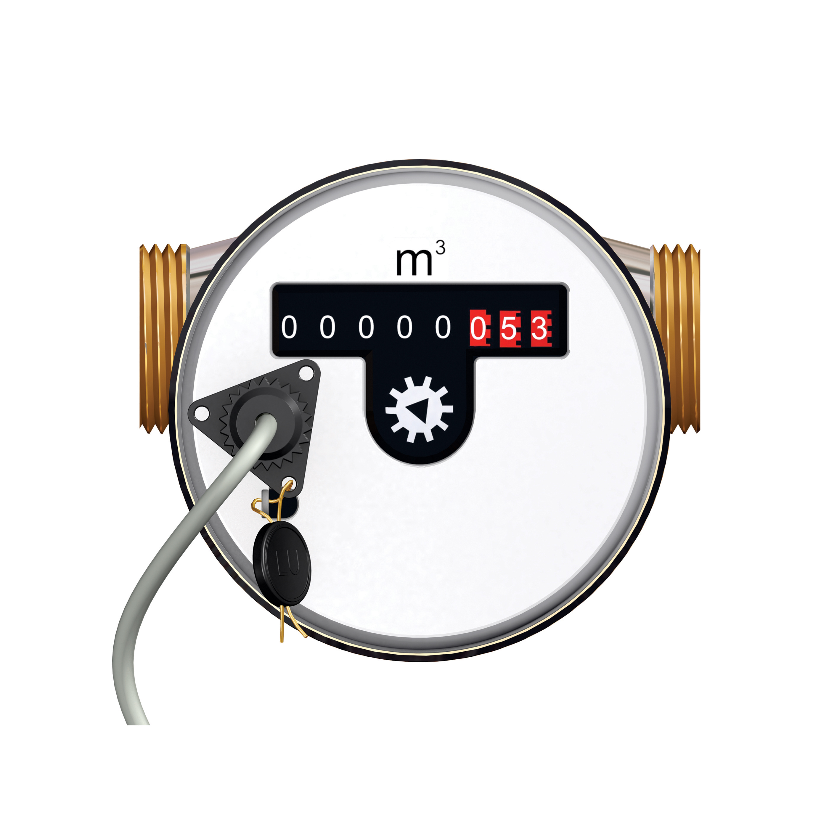 17739 Impulse output watermeter with digital display